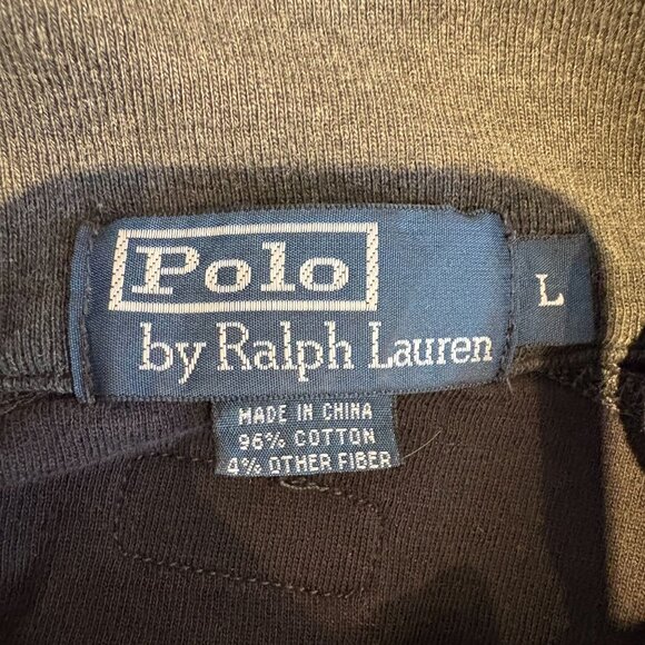 Polo By Ralph Lauren Mens Gray 1/4 Zip Pullover Sweatshirt Cotton Blend Size L - Picture 4 of 5